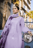 3 Piece Unstitched Heavy Embroidered Lawn Suit with Printed Lawn Dupatta ZS2625