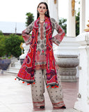 3 Piece Unstitched Digital Printed Khaddar Suit ( Printed Khaddar Dupatta ) CH-75