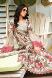 3 Piece Unstitched Heavy Embroidered Lawn Suit with Fine Printed Silk Dupatta MB425