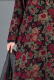 3 Piece Unstitched Heavy Embroidered Lawn Suit With Heavy Embroidered Bamber Chiffon Dupatta BR345