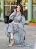 3 Piece Unstitched Heavy Embroidered Lawn Suit ( Four-sided Embroidered Chiffon Dupatta )MS-170