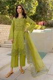 3 Piece Unstitched Heavy Embroidered Chickan Kari Lawn Suit ( Four-sided Embroidered Organza Dupatta )RR-2780