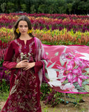 3 Piece Unstitched Heavy Embroidered Chickan Kari Lawn Suit ( Printed Fine Silk Dupatta )MS-2750