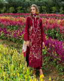 3 Piece Unstitched Heavy Embroidered Chickan Kari Lawn Suit ( Printed Fine Silk Dupatta )MS-2750