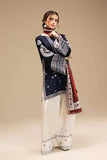 3 Piece Unstitched Heavy Embroidered Lawn Suit ( Printed Lawn Dupatta )RR-610