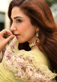 3 Piece Unstitched Heavy Embroidered Chickan Kari Lawn Suit ( Four-sided Embroidered Cotton Net Dupatta )EL-2720