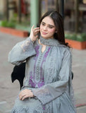 3 Piece Unstitched Heavy Embroidered Lawn Suit ( Four-sided Embroidered Chiffon Dupatta )MS-170