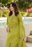 3 Piece Unstitched Heavy Embroidered Chickan Kari Lawn Suit ( Four-sided Embroidered Organza Dupatta )RR-2780