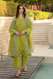 3 Piece Unstitched Heavy Embroidered Chickan Kari Lawn Suit ( Four-sided Embroidered Organza Dupatta )RR-2780