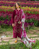 3 Piece Unstitched Heavy Embroidered Chickan Kari Lawn Suit ( Printed Fine Silk Dupatta )MS-2750