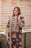 3 Piece Unstitched Heavy Embroidered Shamoz Silk Suit ( Four-sided Embroidered Shamoz Silk Dupatta )AS-987
