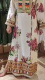 3 Piece Unstitched Heavy Embroidered Shamoz Silk Suit ( Four-sided Embroidered Ready To Wear Shamoz Silk Dupatta )AJ-997