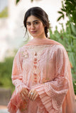 3 Piece Unstitched Heavy Embroidered Chicken Kari Pure Lawn Suit With Heavy Embroidered Bamber Chiffon Dupatta
