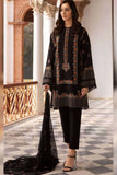 3 Piece Unstitched Heavy Embroidered Pure Lawn Suit With Heavy Embroidered Bamber Chiffon Dupatta BR465