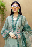 3 Piece Unstitched Heavy Embroidered Chickan Kari Pure Lawn Suit with Heavy Embroidered Organza Dupatta LM16