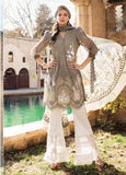 3 Piece Unstitched Heavy Embroidered Chickan Kari Pure Lawn Suit with Printed Chiffon Dupatta