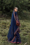 3 Piece Unstitched Heavy Embroidered Dhanak Wool Suit With Four Sided Embroidered Dhanak Shawl RS-695