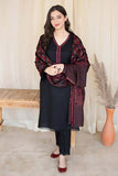3 Piece Unstitched Embroidered Dhanak Wool Suit With Printed Woolen Shawl BC-835
