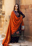 3 Piece Unstitched Heavy Embroidered Dhanak Wool Suit With Heavy Embroidered Dhanak Shawl AJ-680