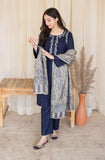 3 Piece Unstitched Embroidered Dhanak Wool Suit With Printed Woolen Shawl MB830