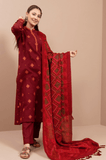3 Piece Unstitched Heavy Embroidered Dhanak Wool Suit With Printed Dhanak Wool Shawl RS-705