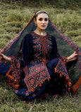 3 Piece Unstitched Heavy Embroidered Dhanak Wool Suit With Four Sided Embroidered Dhanak Shawl RS-695