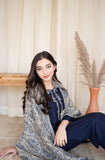 3 Piece Unstitched Embroidered Dhanak Wool Suit With Printed Woolen Shawl MB830