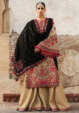 3 Piece Unstitched Heavy Embroidered Dhanak Wool Suit With Four Sided Embroidered Dhanak Shawl HR-690