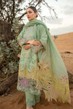 3 Piece Unstitched Heavy Embroidered Chickan Kari Pure Lawn Suit with Embroidered Chickan Kari Organza Dupatta RR816