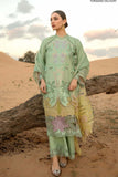 3 Piece Unstitched Heavy Embroidered Chickan Kari Pure Lawn Suit with Embroidered Chickan Kari Organza Dupatta RR816
