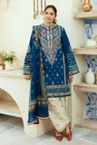 3 Piece Unstitched Heavy Embroidered Pure Lawn Suit with Fine Printed Chiffon Dupatta ZS50L