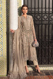 3 Piece Unstitched Heavy Embroidered Chickan Kari Lawn Suit with Heavy Embroidered Organza Dupatta MB2665