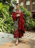 3 Piece Unstitched Heavy Embroidered Lawn Suit with Fine Printed Lawn Dupatta MB437