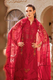 3 Piece Unstitched Heavy Embroidered Chickan Kari Lawn Suit with Four-Sided Embroidered Organza Dupatta 2590B