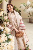 3 Piece Unstitched Heavy Embroidered Lawn Suit with Printed Cotton Net Dupatta QL2660