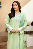 3 Piece Unstitched Heavy Embroidered Lawn Suit with Printed Lawn Dupatta ZS2630