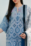 3 Piece Unstitched Heavy Embroidered Lawn Suit with Fine Printed Poly Lawn Dupatta CO2610