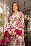 3 Piece Unstitched Heavy Embroidered Lawn Suit with Fine Printed Lawn Dupatta MB446