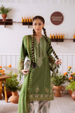 3 Piece Unstitched Heavy Embroidered Lawn Suit with Embroidered Plain Net Dupatta CO-514A