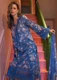 3 Piece Unstitched Embroidered Pure Lawn Suit with Fine Printed Silk Dupatta SN13