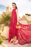 3 Piece Unstitched Heavy Embroidered Chickan Kari Lawn Suit with Four-Sided Embroidered Organza Dupatta 2590B