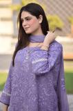 3 Piece Unstitched Heavy Embroidered Pure Lawn Suit with Heavy Embroidered Chiffon Dupatta BR2575