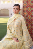3 Piece Unstitched Heavy Embroidered Pure Lawn Suit with Heavy Embroidered Chiffon Dupatta BR801