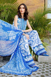 3 Piece Unstitched Embroidered Lawn Suit with Printed Lawn Dupatta MB462