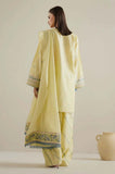 3 Piece Unstitched Heavy Embroidered Lawn Suit with Four Sided Embroidered Chiffon Dupatta ZS2635