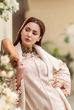 3 Piece Unstitched Heavy Embroidered Lawn Suit with Printed Cotton Net Dupatta QL2660