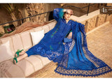 3 Piece Unstitched Heavy Embroidered Chickan Kari Pure Lawn Suit with Four Sided Embroidered Organza Dupatta MB2590