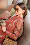 3 Piece Unstitched Embroidered Lawn Suit with Fine Printed Lawn Dupatta MB470