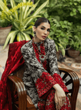 3 Piece Unstitched Heavy Embroidered Lawn Suit with Fine Printed Lawn Dupatta MB437