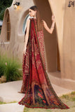 3 Piece Unstitched Embroidered Lawn Suit with Printed Lawn Dupatta MB478